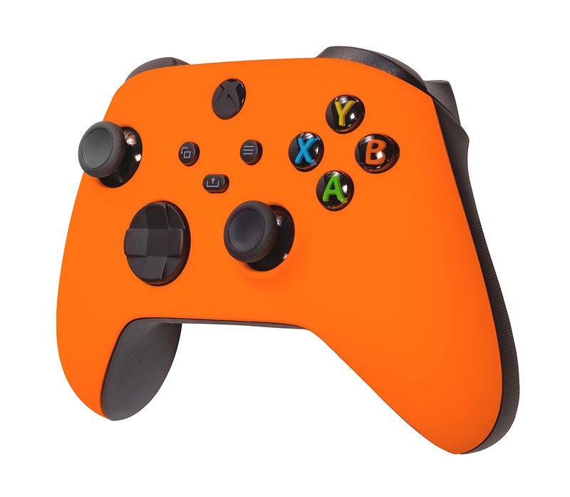 Crazy Controllerz Xbox One Series X S Custom Soft Touch Controller - Soft Touch Feel, Added Grip, Neon Orange Color - Compatible with Xbox One, Series X, Series S - Image 2